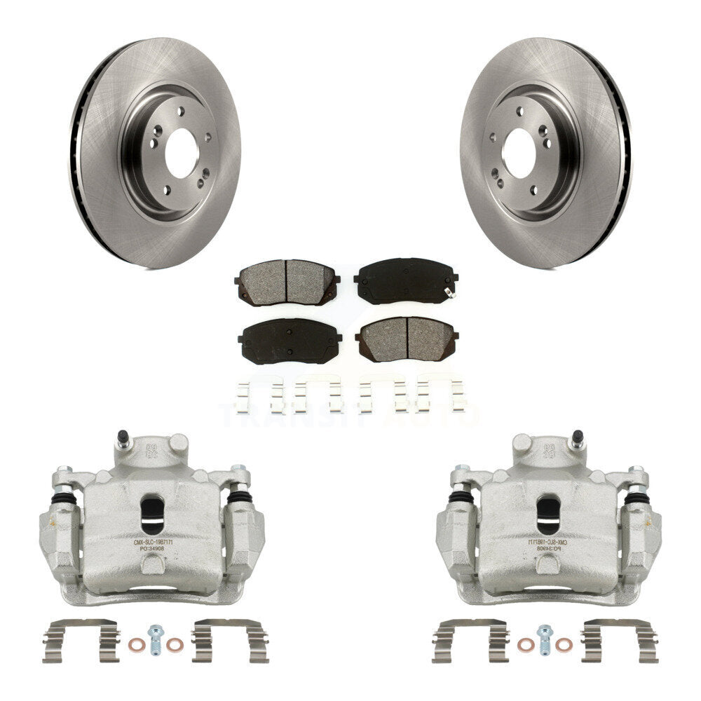 Front Disc Brake Caliper Rotors And Semi-Metallic Pads Kit For Hyundai Sonata KC8-100023S