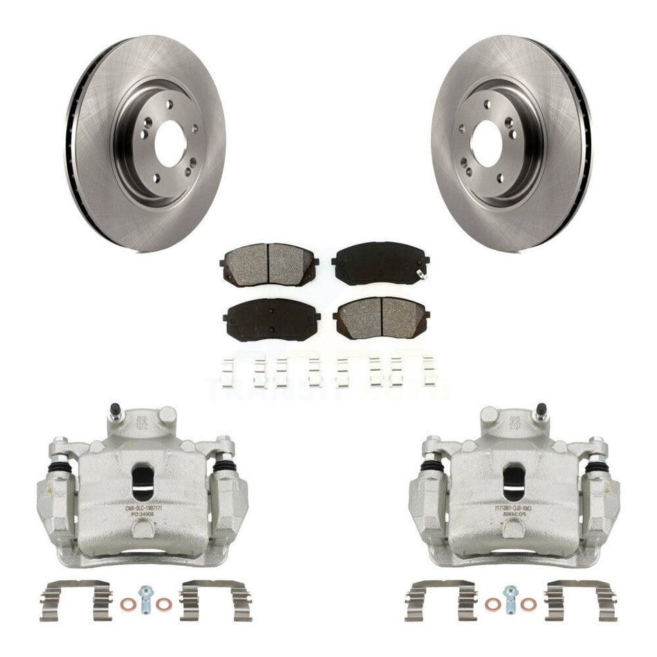 Front Disc Brake Caliper Rotors And Semi-Metallic Pads Kit For Hyundai Sonata KC8-100023S