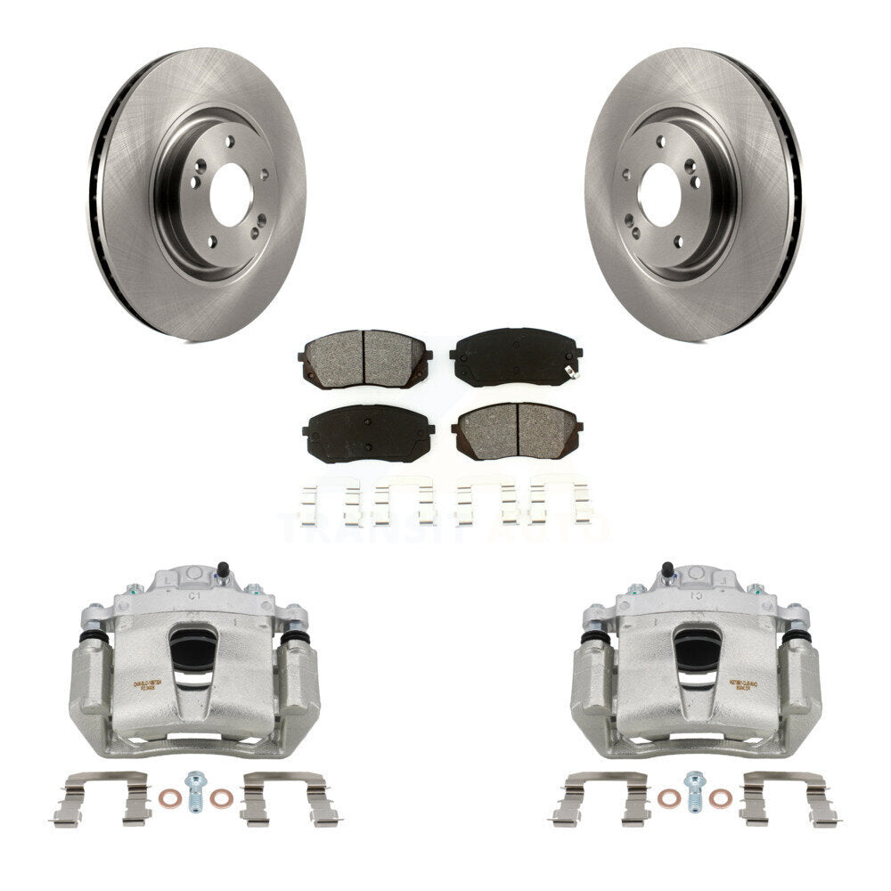 Front Brake Caliper Rotors Semi-Metallic Pad Kit For Hyundai Sonata 1.6L with GAS engine KC8-100024S