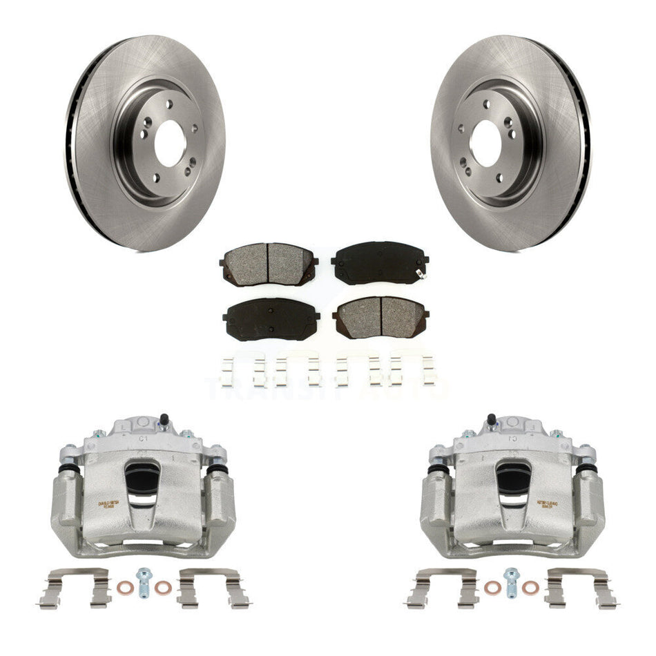Front Brake Caliper Rotors Semi-Metallic Pad Kit For Hyundai Sonata 1.6L with GAS engine KC8-100024S