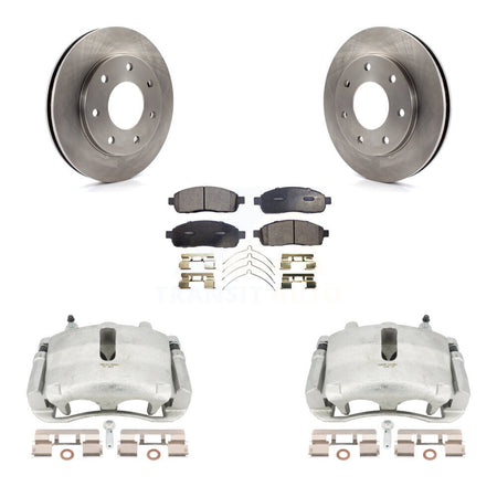 Front Disc Brake Caliper Rotors And Semi-Metallic Pads Kit For 2004 Ford F-150 4WD With 7 Lug Wheels 11th Digit Of Vin Is C KC8-100025P by Transit Auto