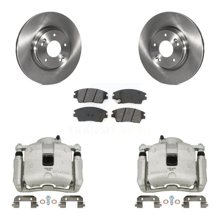 Front Disc Brake Caliper Rotor And Semi-Metallic Pad Kit For Hyundai Tucson Kia Sportage KC8-100025S
