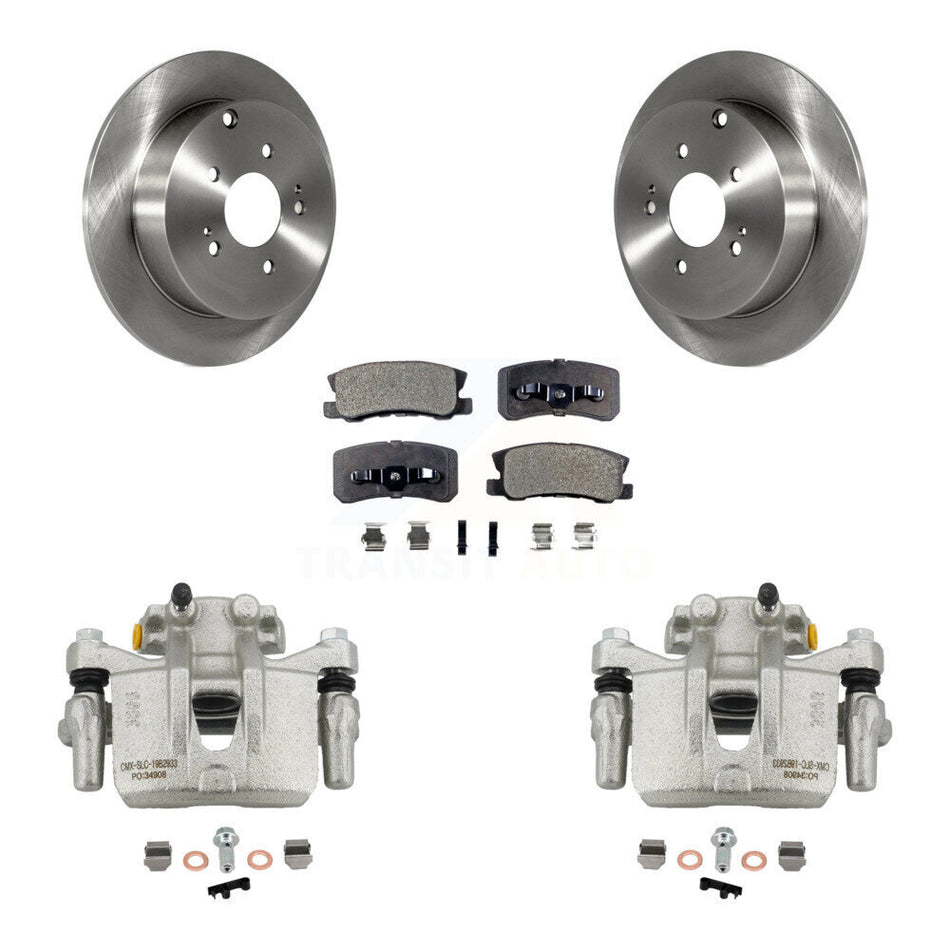 Rear Disc Brake Caliper Rotors And Ceramic Pads Kit For Mitsubishi Endeavor KC8-100025T
