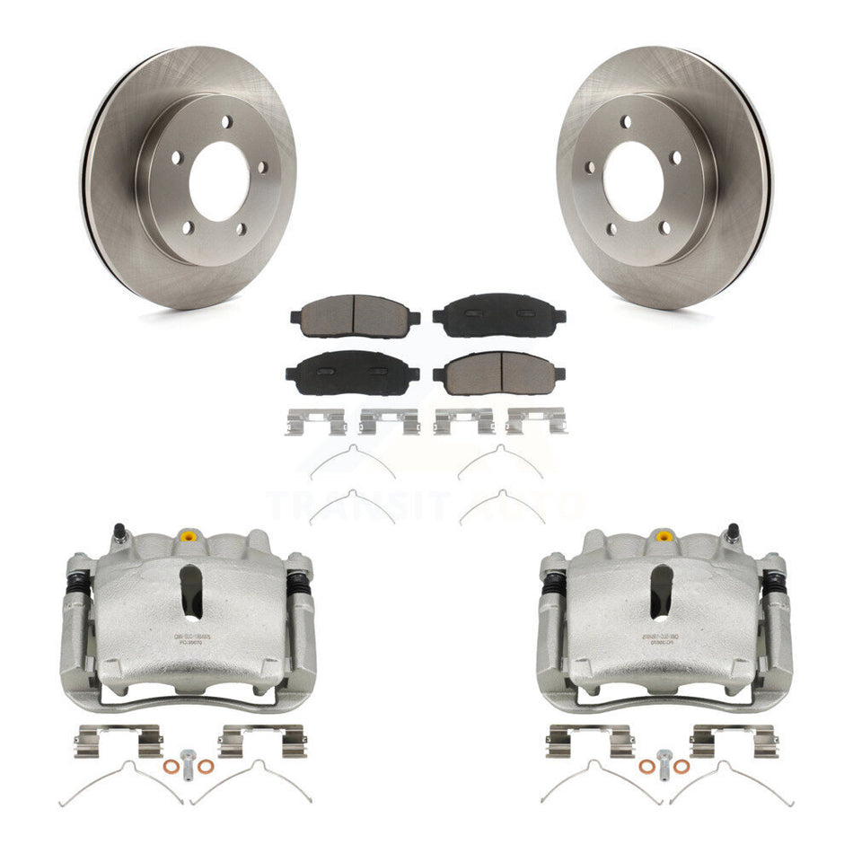 Front Disc Brake Caliper Rotors And Ceramic Pads Kit For 2004 Ford F-150 4WD With 5 Lug Wheels KC8-100027C