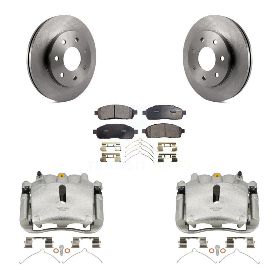 Front Disc Brake Caliper Rotors And Semi-Metallic Pads Kit For Ford F-150 Lincoln Mark LT 4WD KC8-100028P