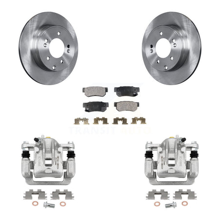 Rear Disc Brake Caliper Rotors And Ceramic Pads Kit For Hyundai Sonata 3.3L KC8-100028T