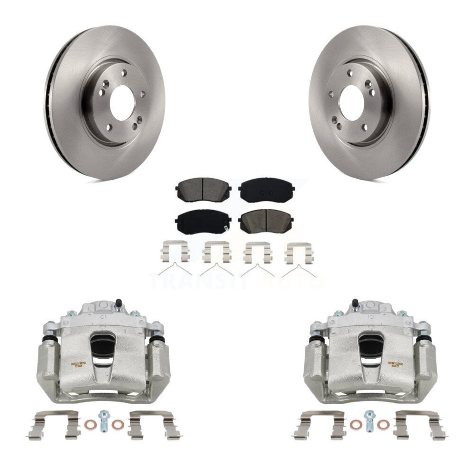Front Disc Brake Caliper Rotors And Semi-Metallic Pads Kit For Hyundai Sonata KC8-100030S