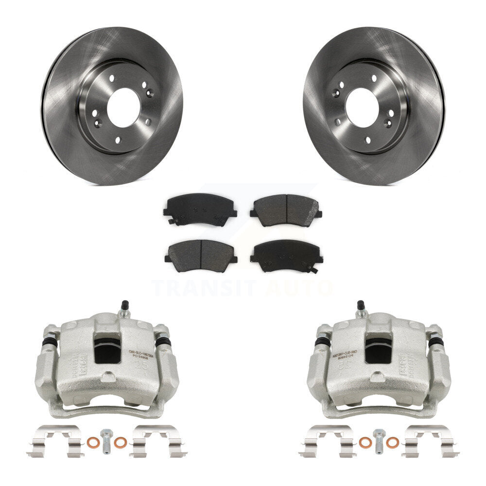 Front Disc Brake Caliper Rotors And Semi-Metallic Pads Kit For Hyundai Elantra KC8-100031S