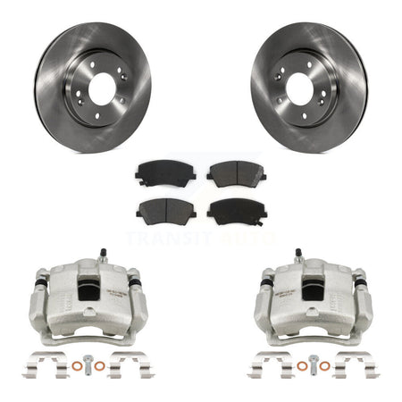Front Disc Brake Caliper Rotors And Semi-Metallic Pads Kit For Hyundai Elantra KC8-100031S