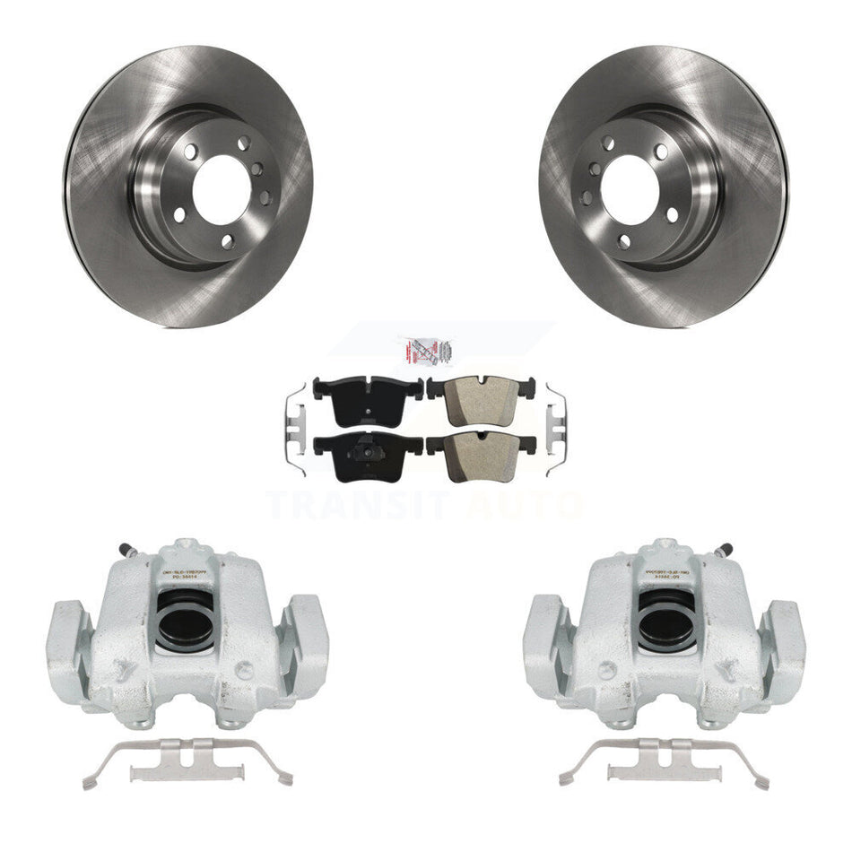 Front Disc Brake Caliper Rotors And Semi-Metallic Pads Kit For 2016-2018 BMW 330e KC8-100032N by Transit Auto