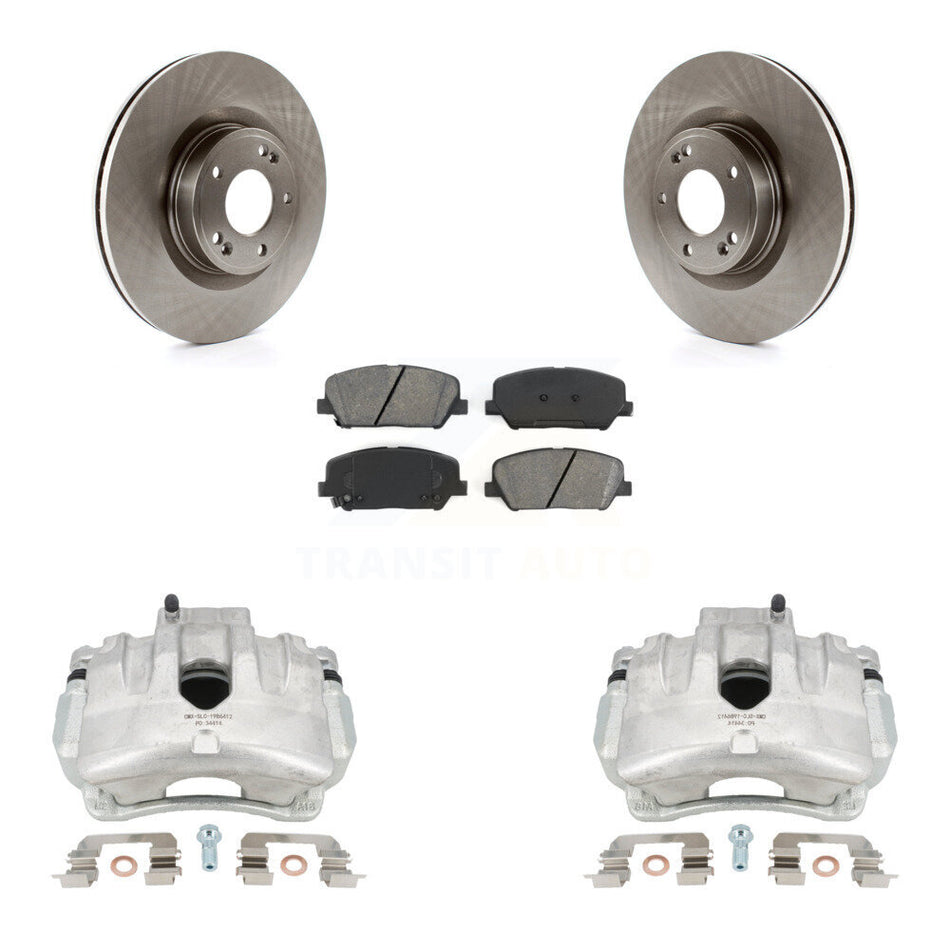 Front Disc Brake Caliper Rotors And Semi-Metallic Pads Kit For Hyundai Genesis Coupe With Single Piston Calipers KC8-100032S
