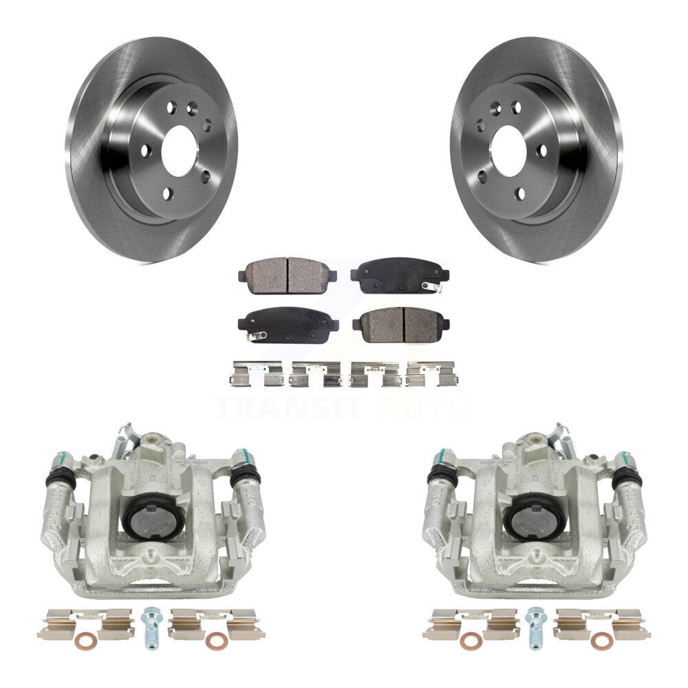 Rear Disc Brake Caliper Rotors And Ceramic Pads Kit For Chevrolet Cruze Limited KC8-100032T by Transit Auto