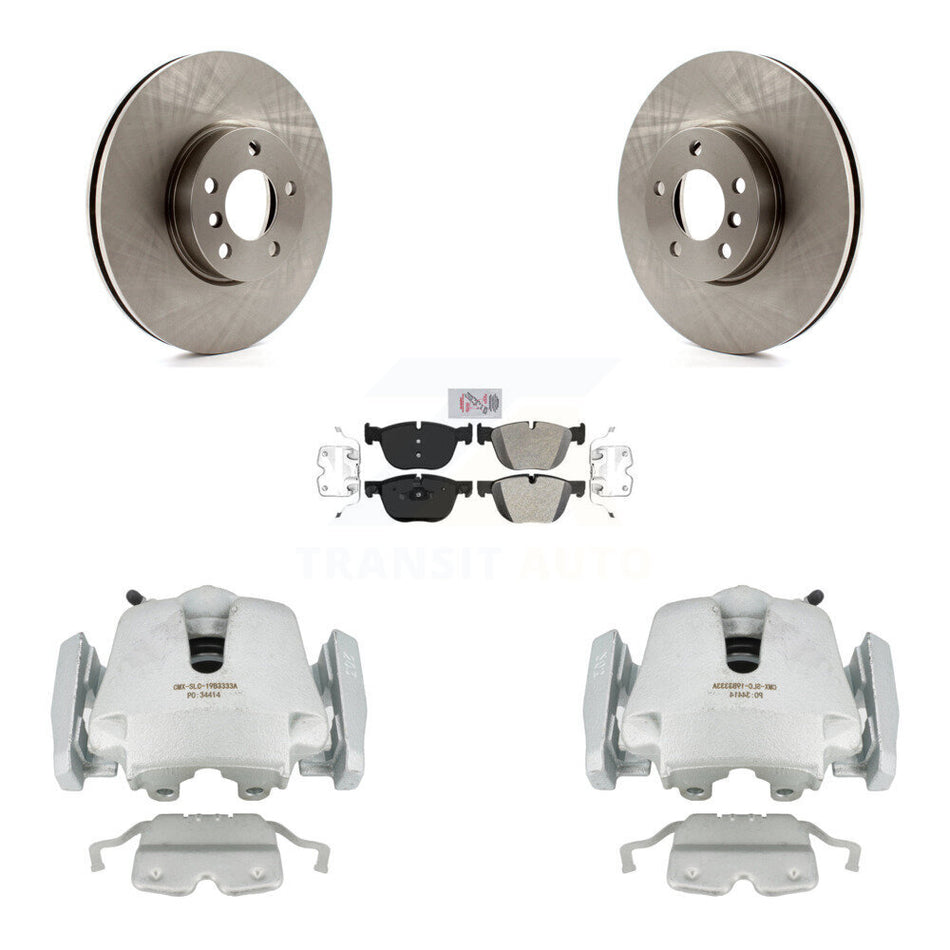 Front Disc Brake Caliper Rotors And Semi-Metallic Pads Kit For BMW X5 X6 KC8-100033N