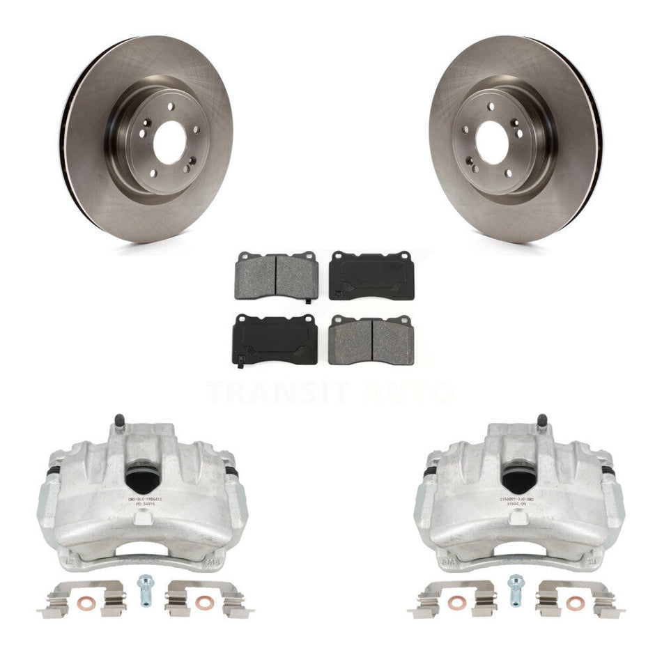 Front Disc Brake Caliper Rotors And Semi-Metallic Pads Kit For Hyundai Genesis Coupe With Single Piston Calipers KC8-100033S