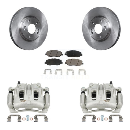 Front Disc Brake Caliper Rotors And Ceramic Pads Kit For 2007-2009 Hyundai Santa Fe KC8-100034C