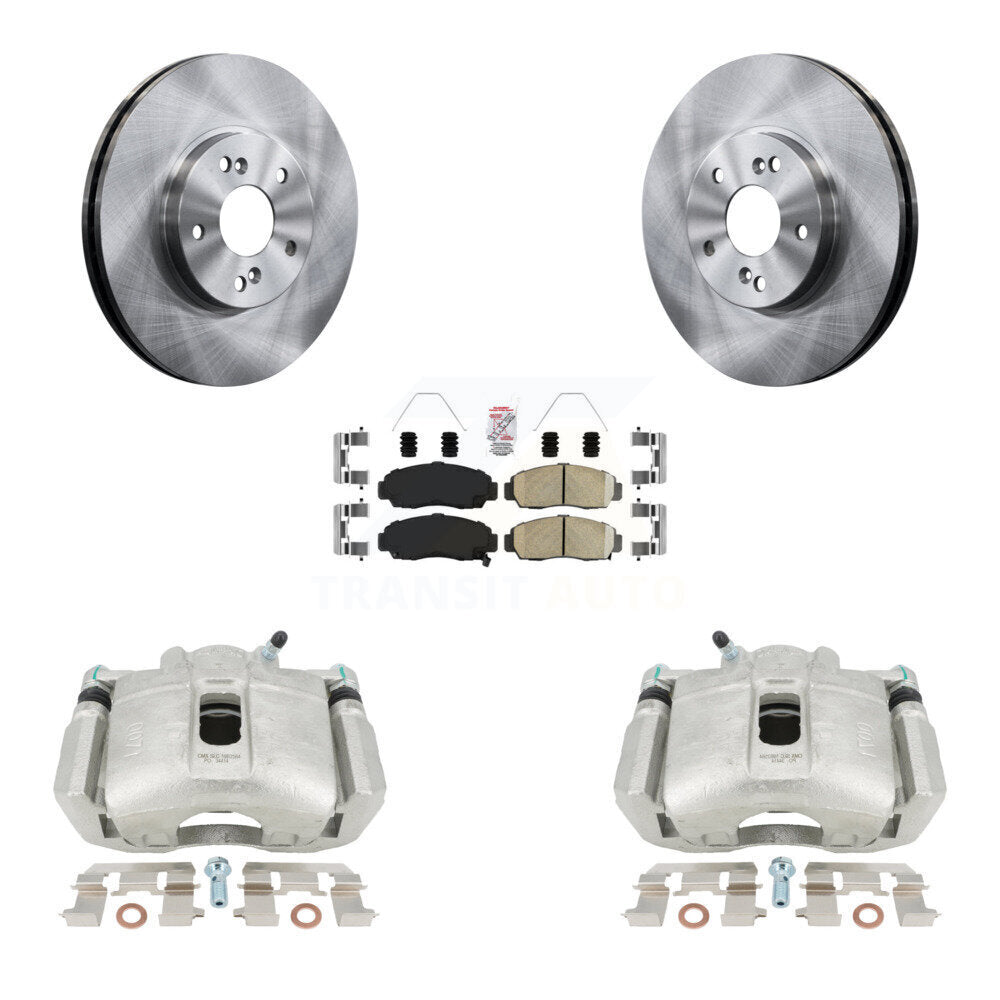 Front Disc Brake Caliper Rotors And Ceramic Pads Kit For Honda Accord Acura TL TSX CL KC8-100034N by Transit Auto