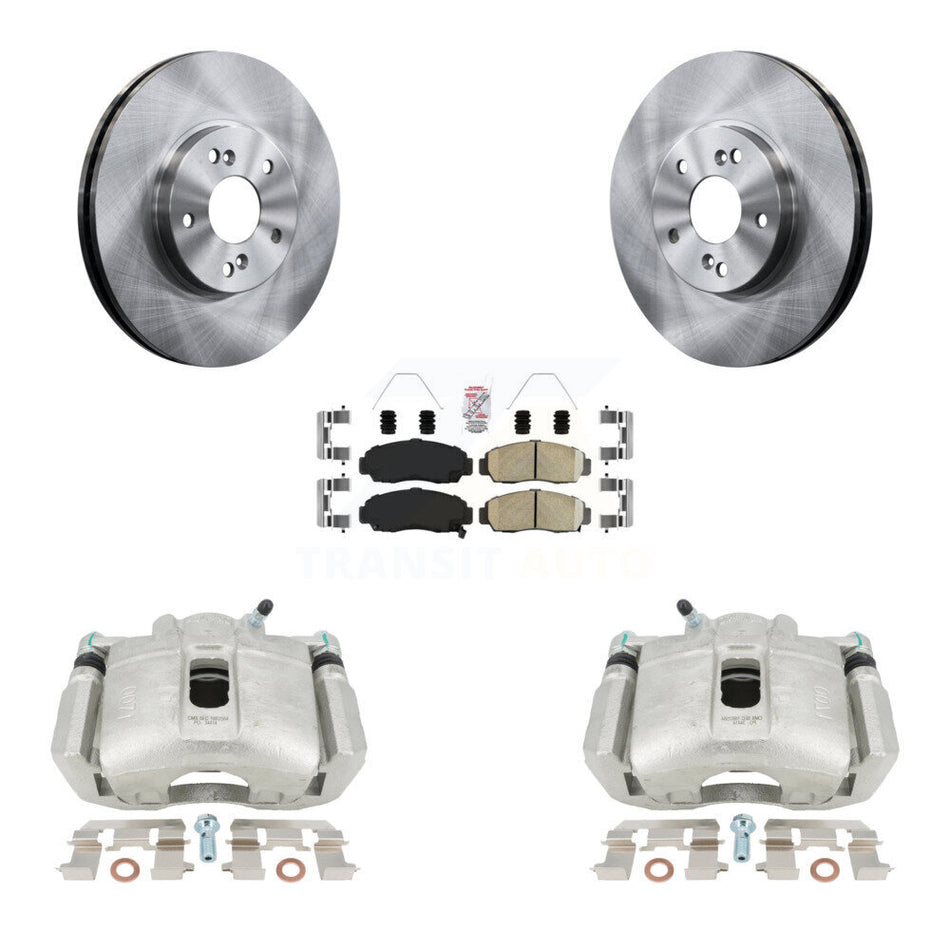 Front Disc Brake Caliper Rotors And Ceramic Pads Kit For Honda Accord Acura TL TSX CL KC8-100034N
