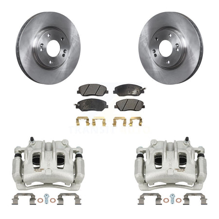 Front Disc Brake Caliper Rotors And Semi-Metallic Pad Kit For 2007-2009 Hyundai Santa Fe KC8-100034P