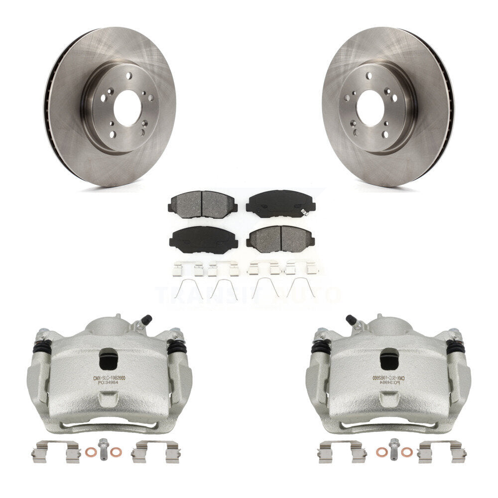 Front Disc Brake Caliper Rotors And Semi-Metallic Pads Kit For Honda Civic KC8-100034S