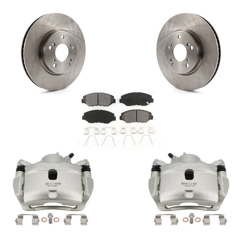 Front Disc Brake Caliper Rotors And Semi-Metallic Pads Kit For Honda Civic KC8-100034S
