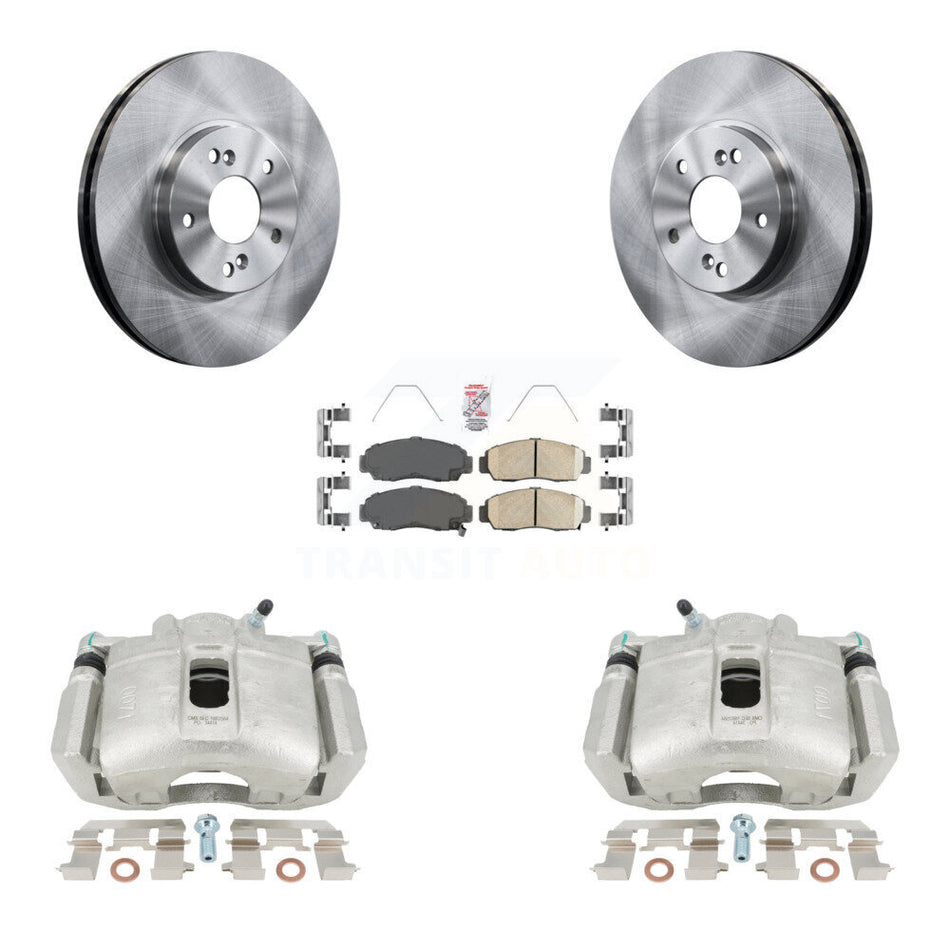 Front Disc Brake Caliper Rotors And Ceramic Pads Kit For Honda Accord Acura TL TSX CL KC8-100035N