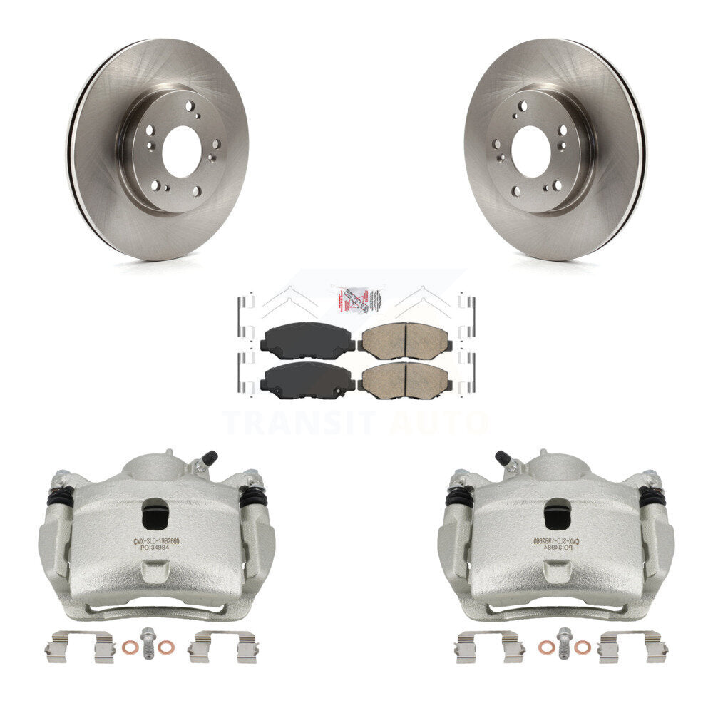 Front Disc Brake Caliper Rotors And Ceramic Pads Kit For 2013 Acura ILX 2.0L KC8-100036N