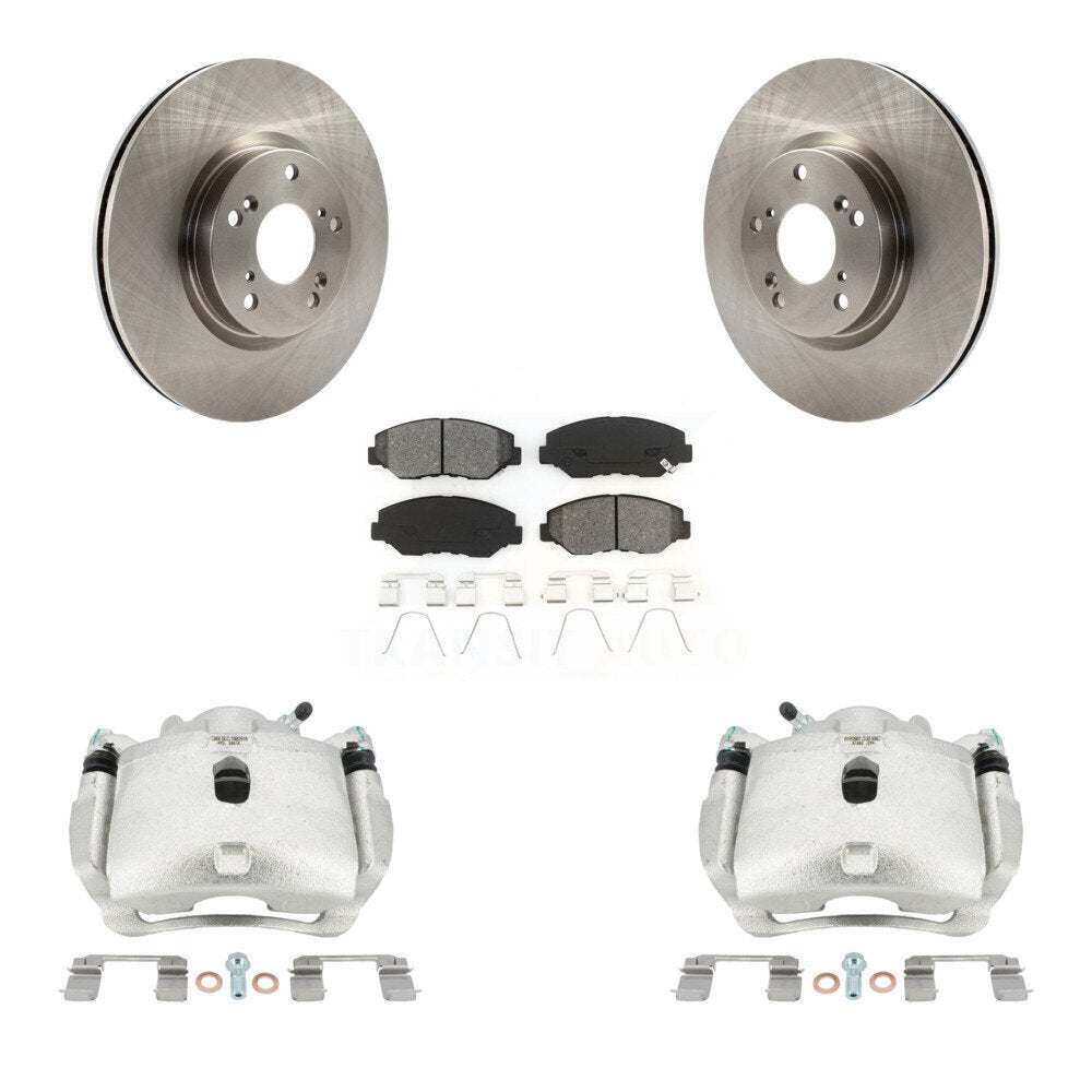 Front Disc Brake Caliper Rotors And Semi-Metallic Pads Kit For Honda Civic Acura ILX KC8-100036S