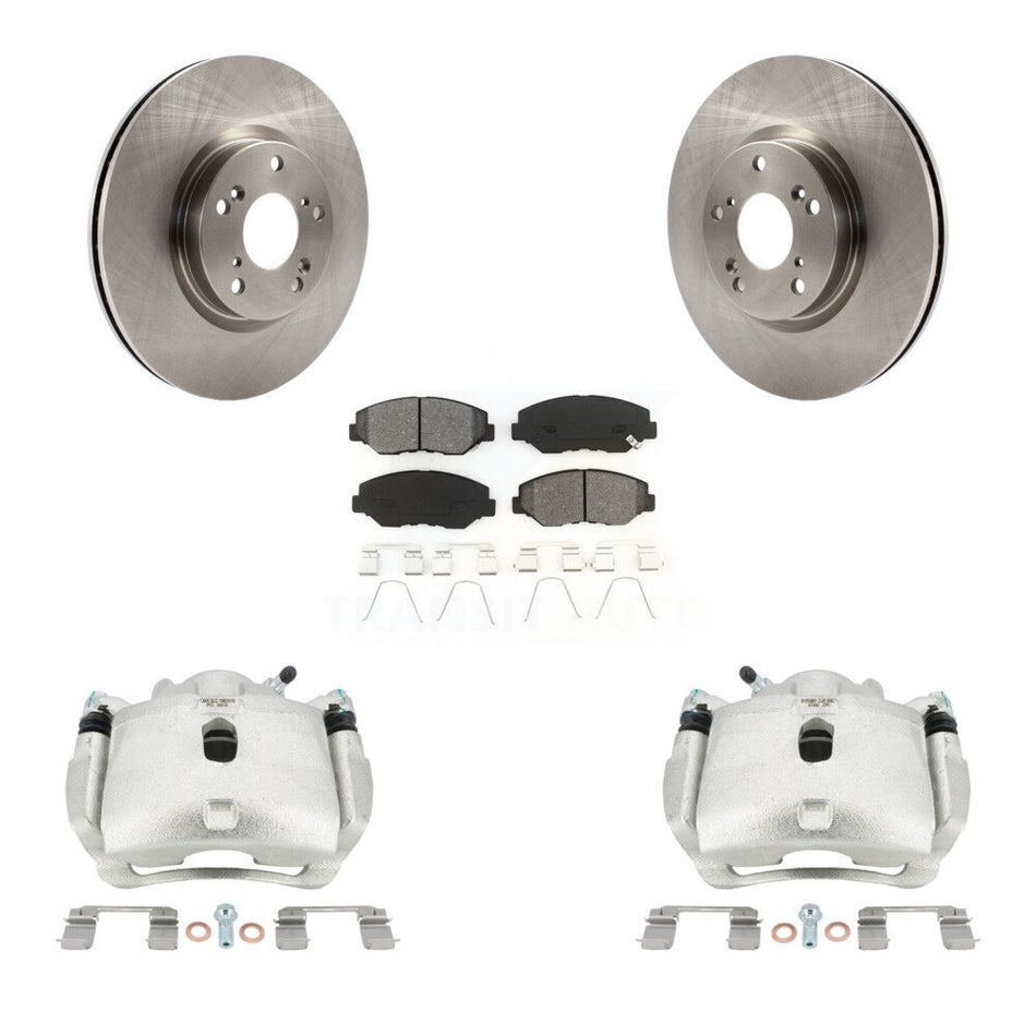 Front Disc Brake Caliper Rotors And Semi-Metallic Pads Kit For Honda Civic Acura ILX KC8-100036S