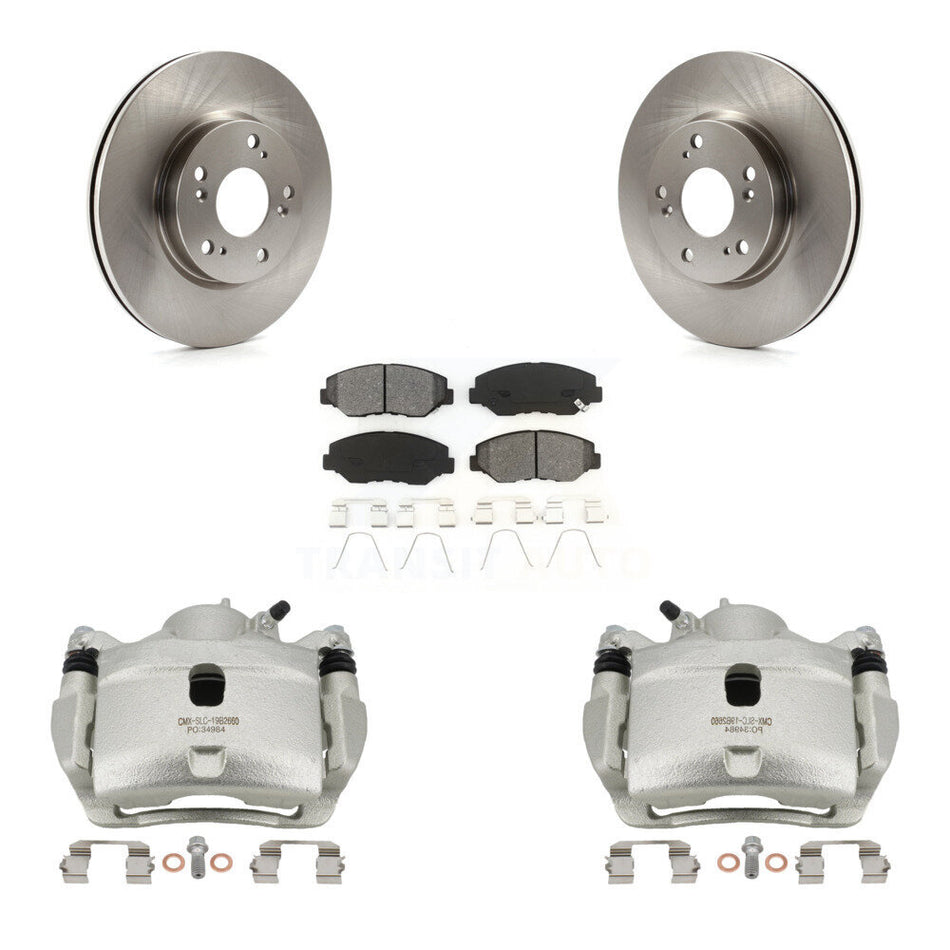 Front Disc Brake Caliper Rotors And Semi-Metallic Pads Kit For 2013 Acura ILX 2.0L KC8-100038S