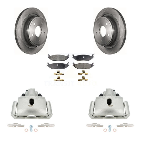 Rear Brake Caliper Rotor And Ceramic Pad Kit For Ram 1500 Classic Dodge Durango Chrysler KC8-100038T
