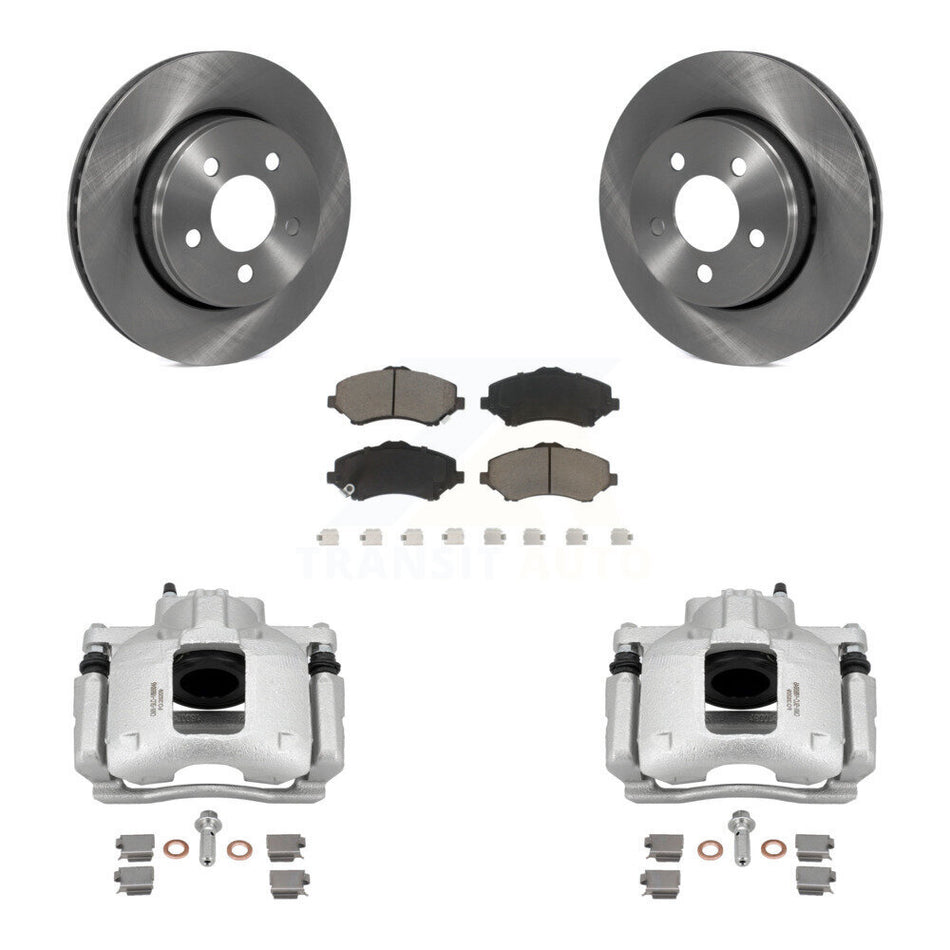 Front Disc Brake Caliper Rotors And Ceramic Pads Kit For Dodge Nitro KC8-100039C