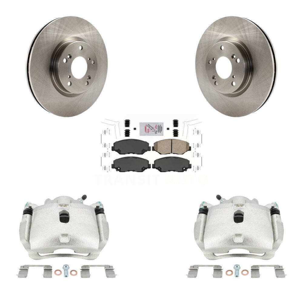 Front Disc Brake Caliper Rotors And Ceramic Pads Kit For Honda Civic Acura ILX KC8-100039N