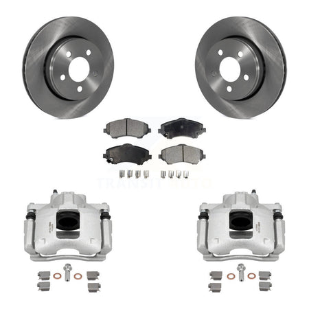Front Disc Brake Caliper Rotors And Semi-Metallic Pads Kit For Dodge Nitro KC8-100039P