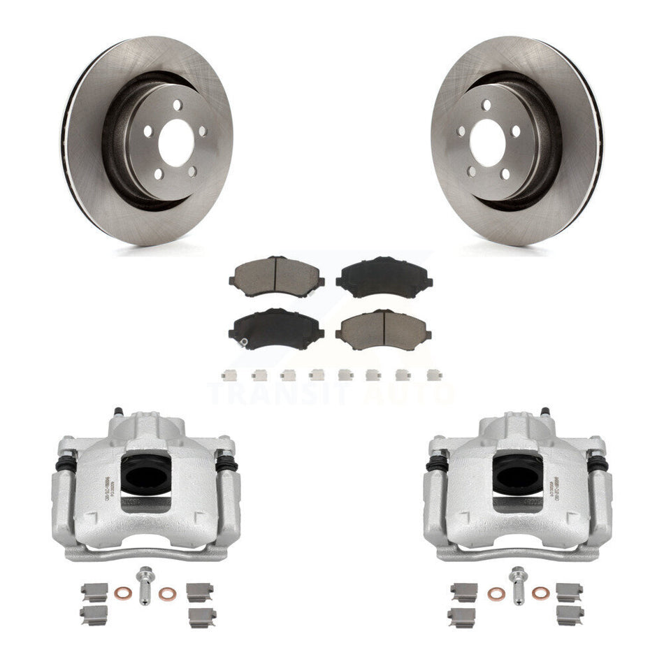 Front Disc Brake Caliper Rotors And Ceramic Pads Kit For Dodge Nitro KC8-100040C