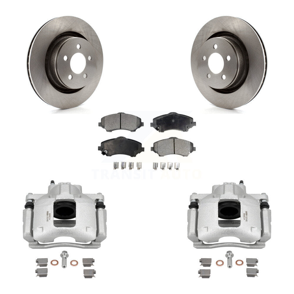 Front Disc Brake Caliper Rotors And Semi-Metallic Pads Kit For Dodge Nitro KC8-100040P