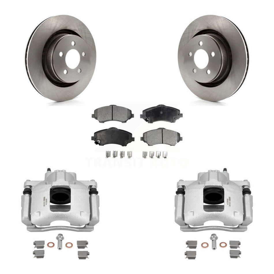 Front Disc Brake Caliper Rotors And Semi-Metallic Pads Kit For Dodge Nitro KC8-100040P