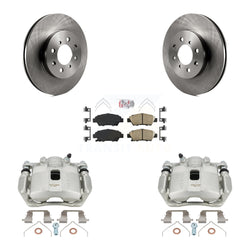 Front Disc Brake Caliper Rotors And Ceramic Pads Kit For Honda Fit KC8-100041N