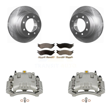 Rear Disc Brake Caliper Rotors And Ceramic Pads Kit For Dodge Ram 3500 2500 1500 KC8-100041T