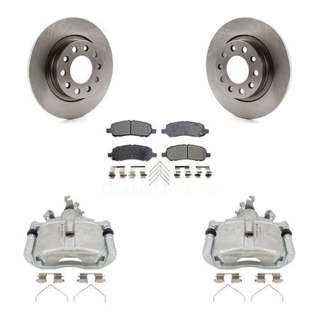 Rear Disc Brake Caliper Rotors And Ceramic Pads Kit For 2013-2016 Dodge Dart KC8-100042T