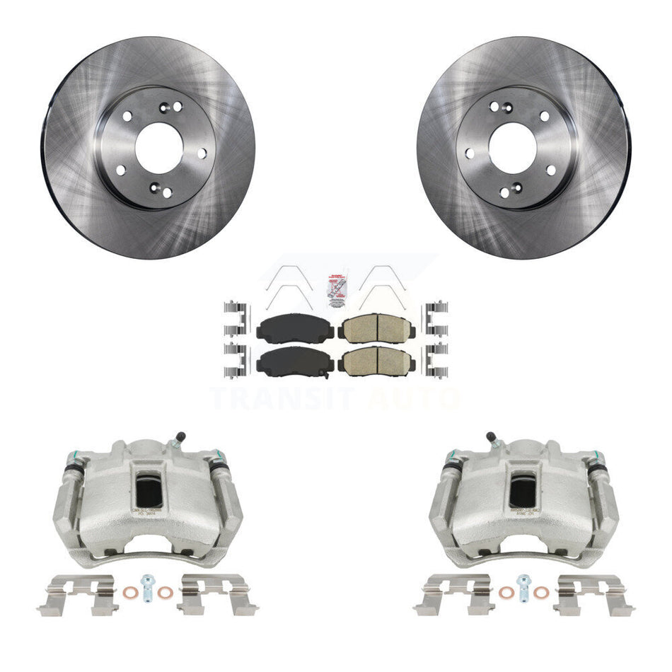 Front Disc Brake Caliper Rotors And Ceramic Pads Kit For Honda Accord KC8-100043N by Transit Auto