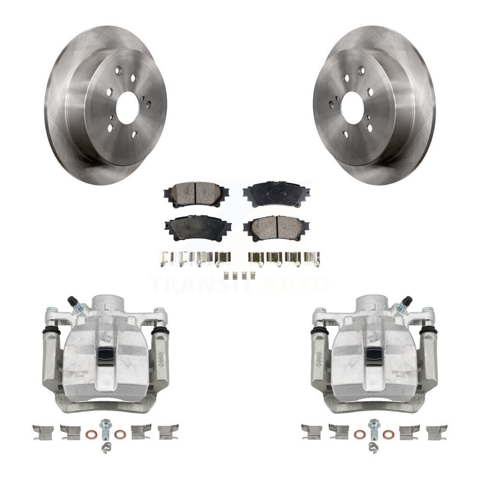 Rear Disc Brake Caliper Rotors And Ceramic Pads Kit For Toyota Sienna Lexus RX350 RX450h KC8-100043T