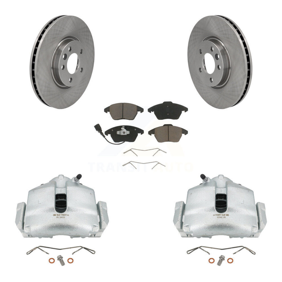 Front Disc Brake Caliper Rotors And Ceramic Pads Kit For Volkswagen CC With 340mm Diameter Rotor KC8-100044C