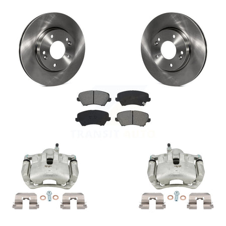 Front Brake Caliper Rotors Semi-Metallic Pad Kit For Kia Forte Hyundai Elantra GT Forte5 KC8-100044S