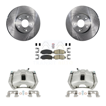 Front Disc Brake Caliper Rotors And Ceramic Pads Kit For Honda Accord KC8-100045N by Transit Auto