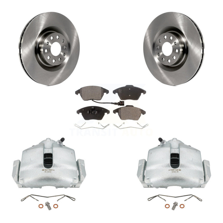 Front Disc Brake Caliper Rotors And Semi-Metallic Pads Kit For Volkswagen CC GTI Audi A3 Quattro KC8-100045P