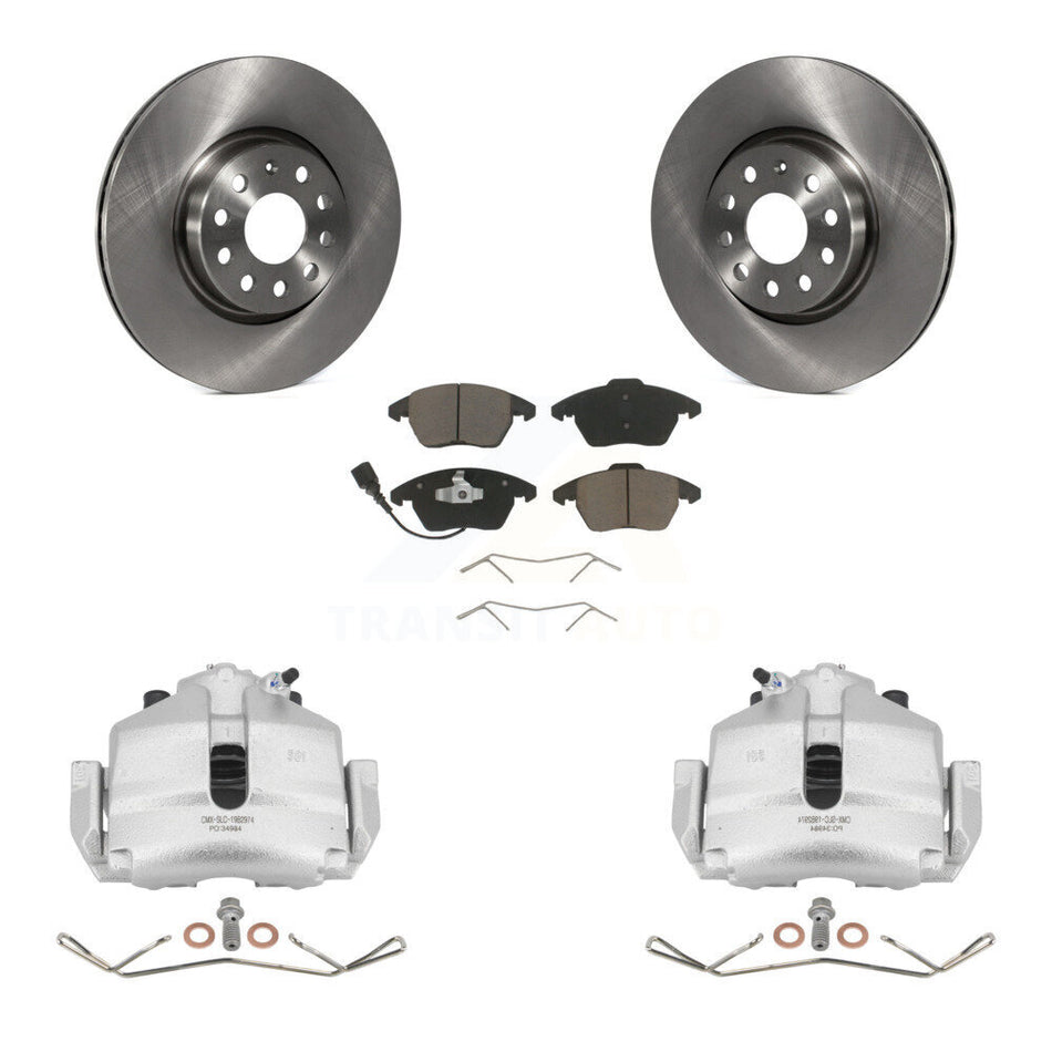 Front Disc Brake Caliper Rotors And Ceramic Pads Kit For Volkswagen Jetta Audi A3 Golf KC8-100047C