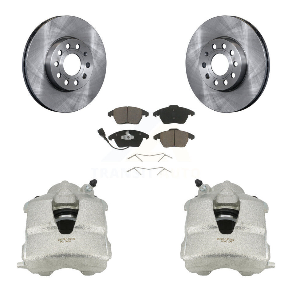 Front Disc Brake Caliper Rotors And Ceramic Pads Kit For Volkswagen Jetta KC8-100049C