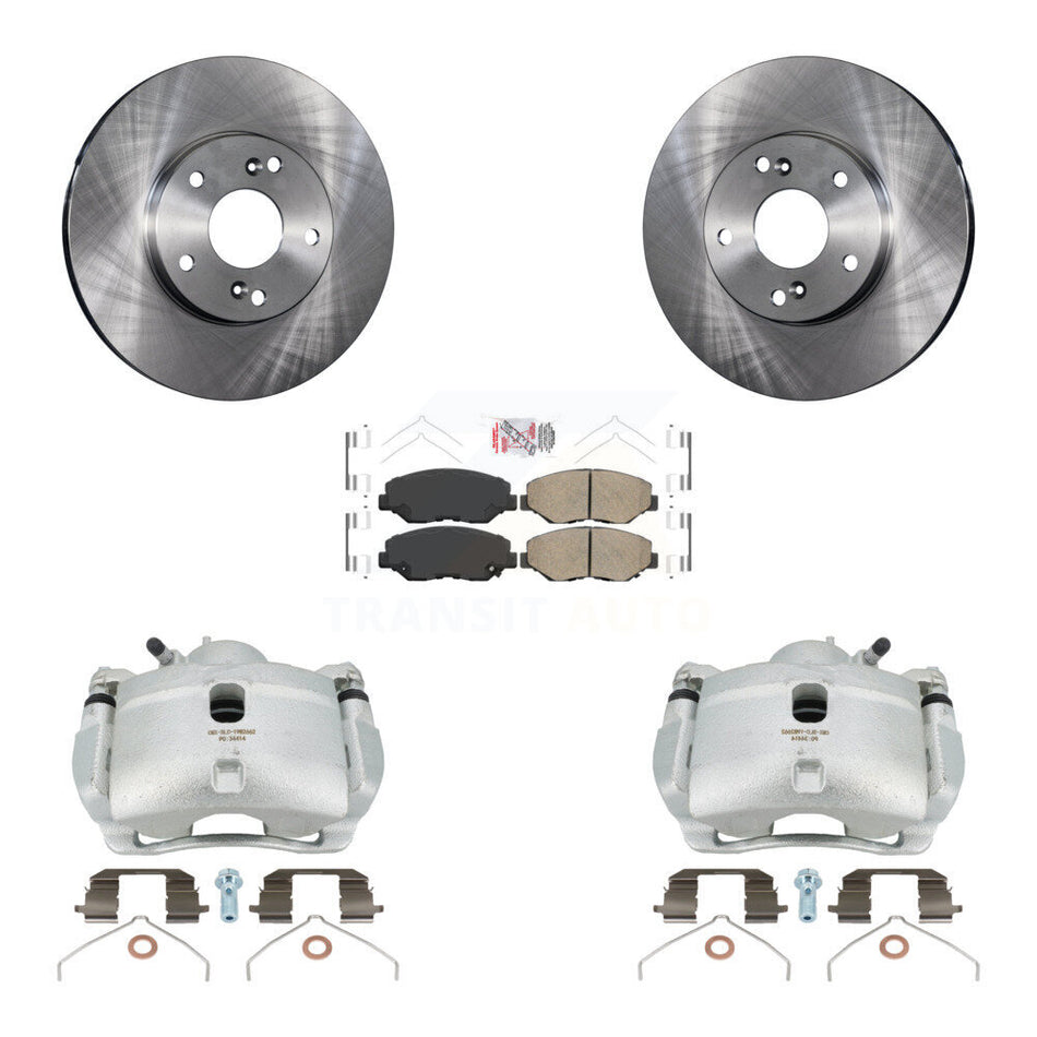 Front Disc Brake Caliper Rotors And Ceramic Pads Kit For 2003-2011 Honda Element KC8-100049N