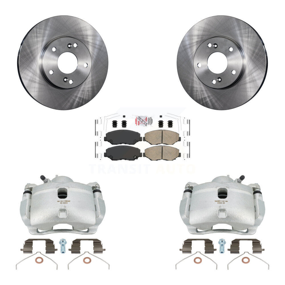 Front Disc Brake Caliper Rotors And Ceramic Pads Kit For 2003-2011 Honda Element KC8-100050N