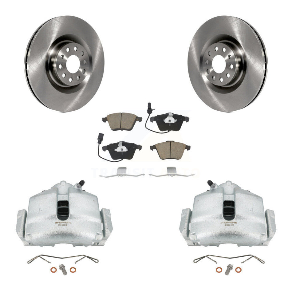 Front Disc Brake Caliper Rotors And Ceramic Pads Kit For Volkswagen Passat CC Golf KC8-100053C